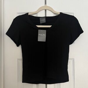 Olivia Rae Classic Black Short Sleeve Top